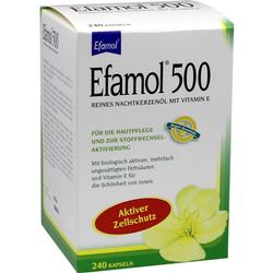 Verpackung mit Nachtkerzenöl-Kapseln für Hautpflege und Zellschutz.